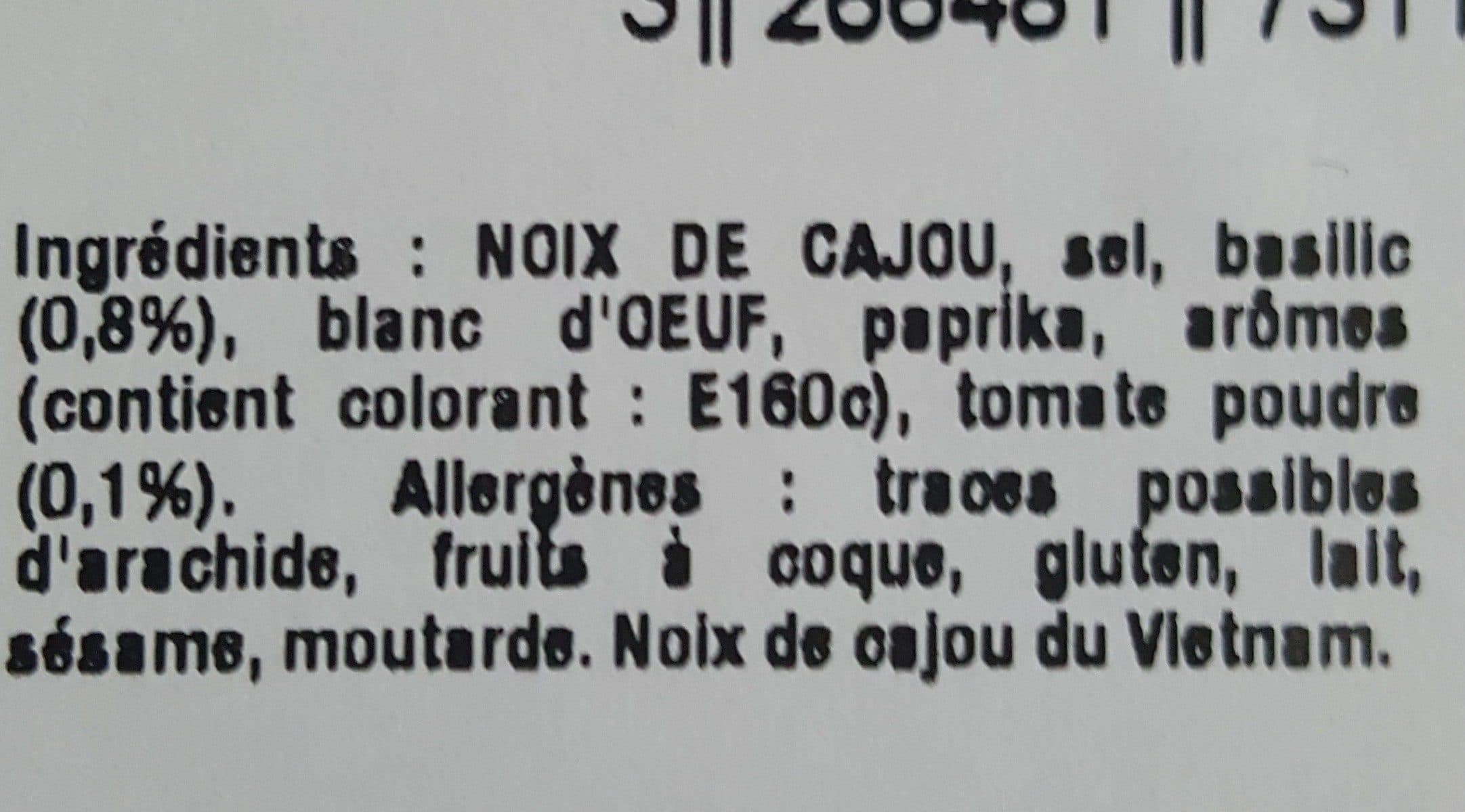 Open Food Facts Noix de cajou tomates et basilic packshot
