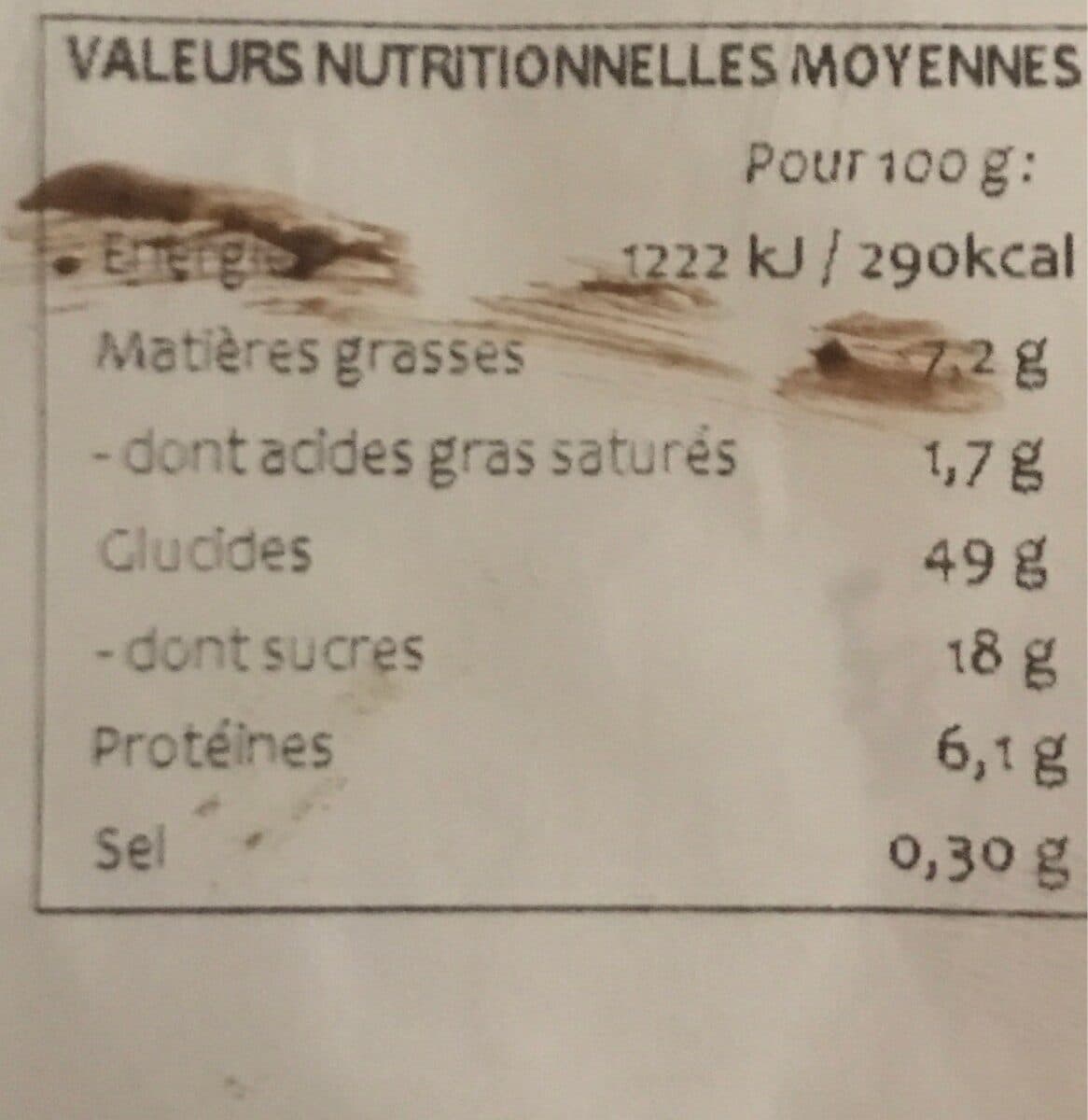 Open Food Facts Brioche crème pâtissière et pépites de chocolat packshot