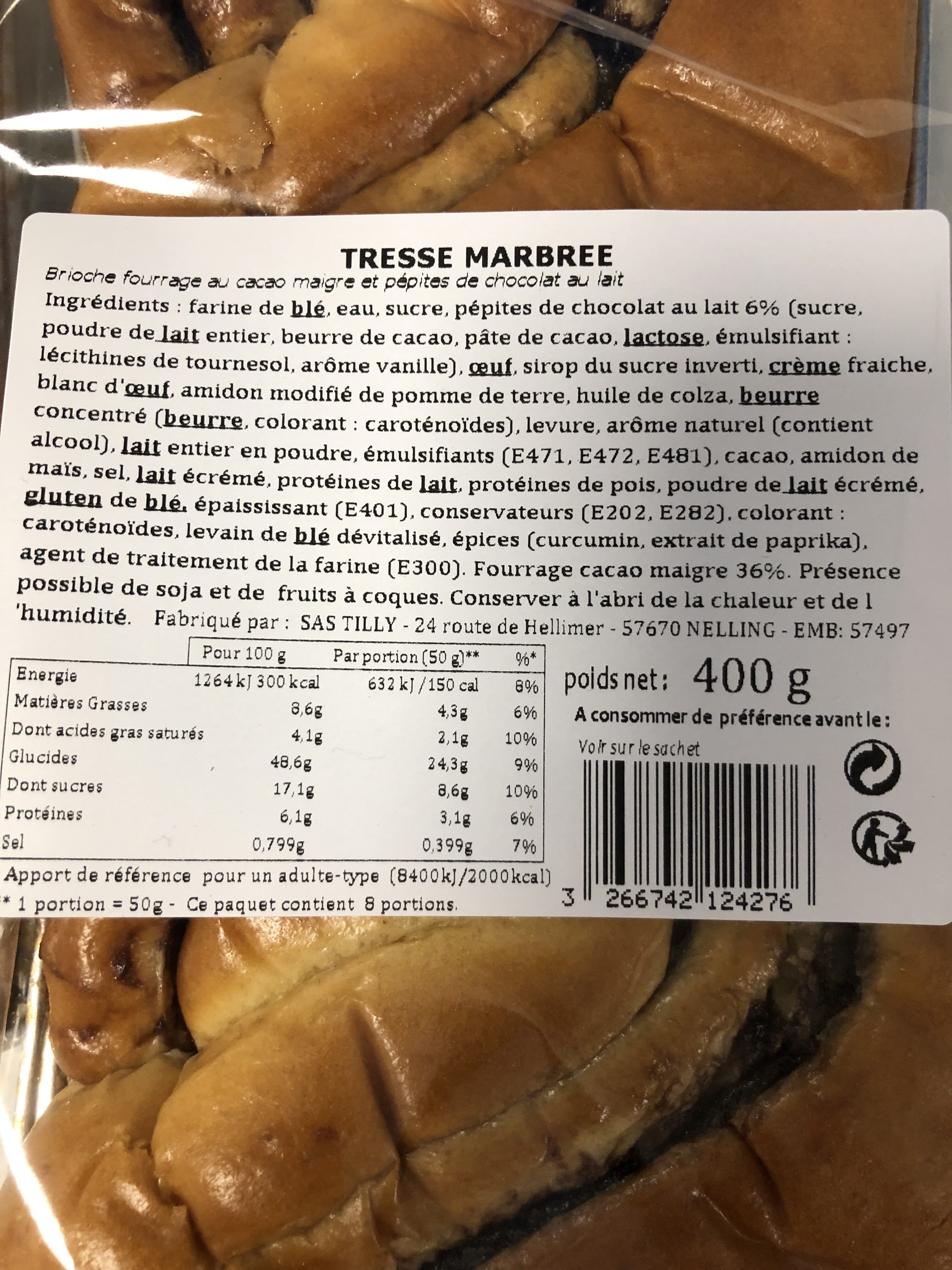 Open Food Facts Tresse Marbrée packshot