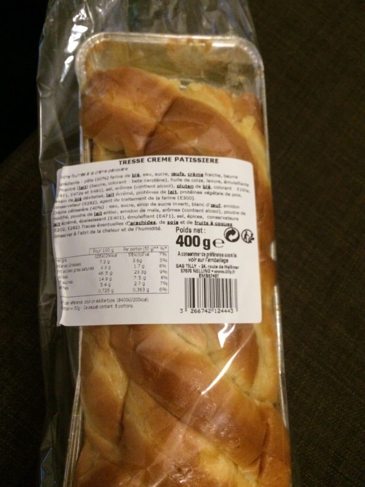 Open Food Facts Tresse creme patissiere packshot