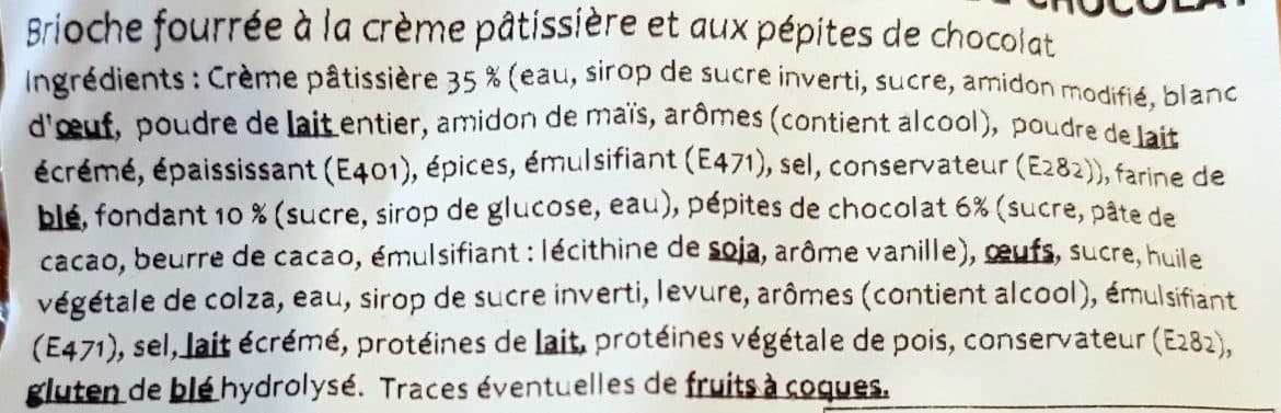 S.A.S. Tilly Chinois crème pâtissière et pépites de chocolat packshot