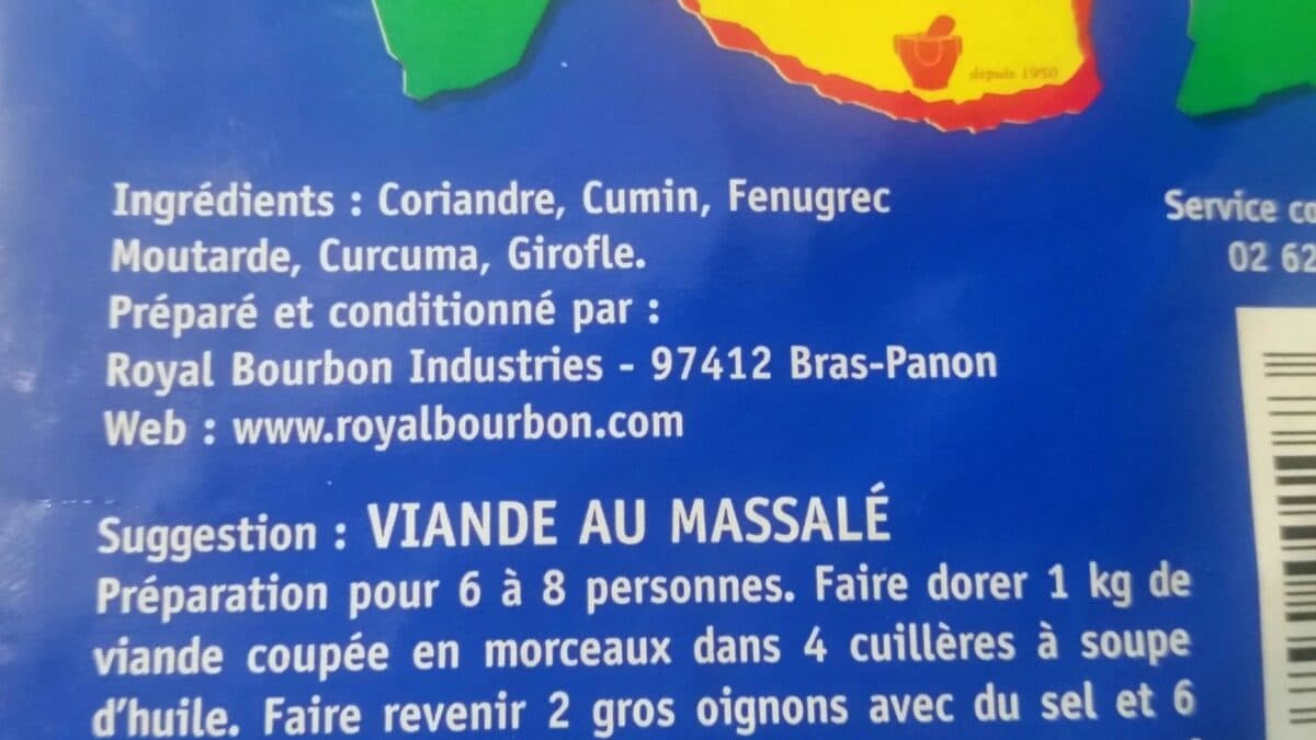 Maison rama Massale sans piment sachet 100g rama packshot