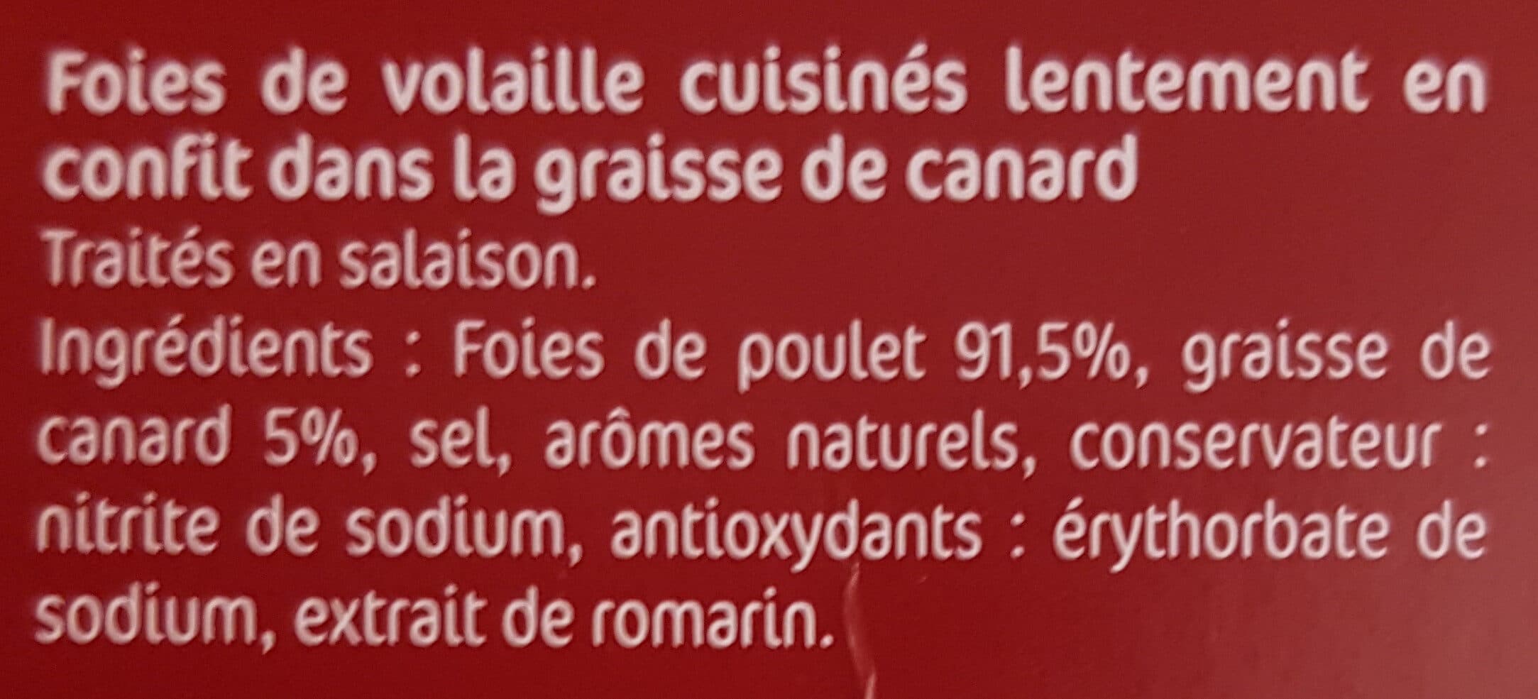 le Gaulois Foies de volailles confits packshot