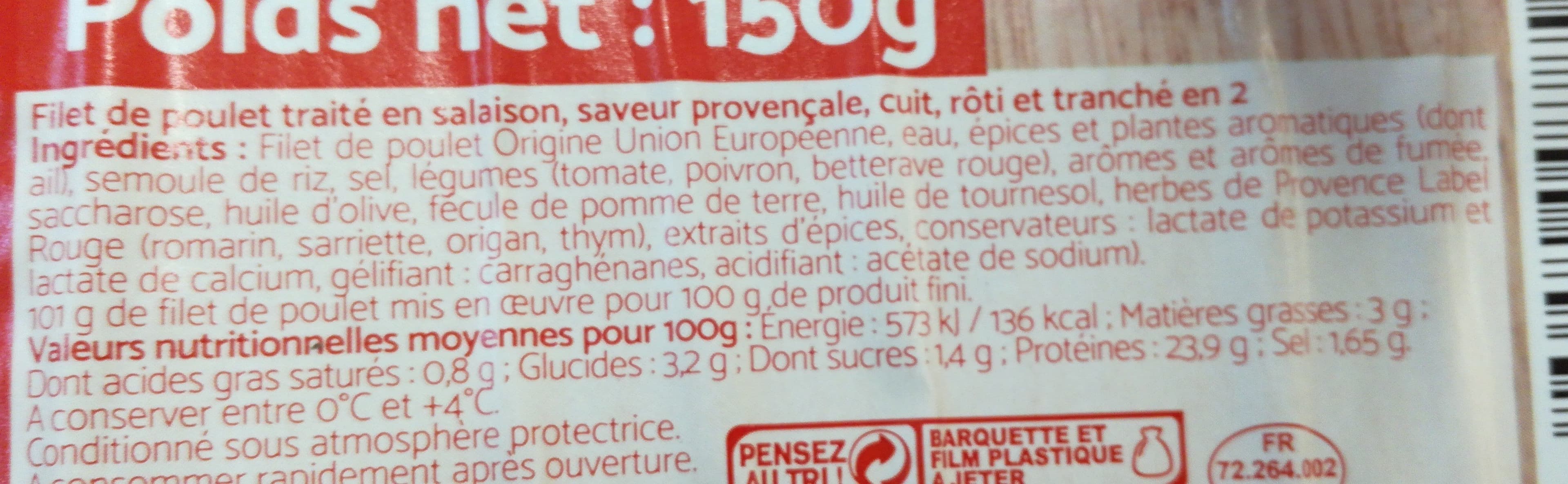 Lidl Filet de Poulet saveur Provençale packshot
