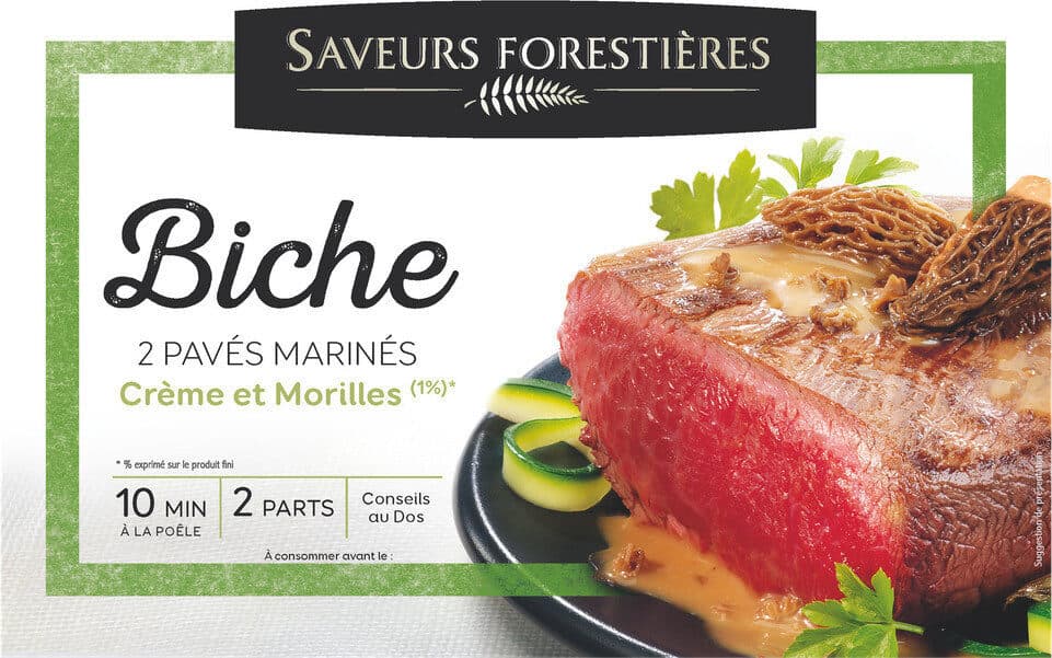 Saveurs Forestières Pavés de biche crème morilles x 2 packshot