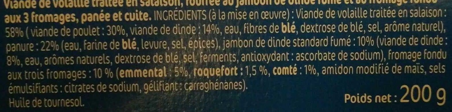 le Gaulois cordon bleu aux 3 fromages x2 packshot