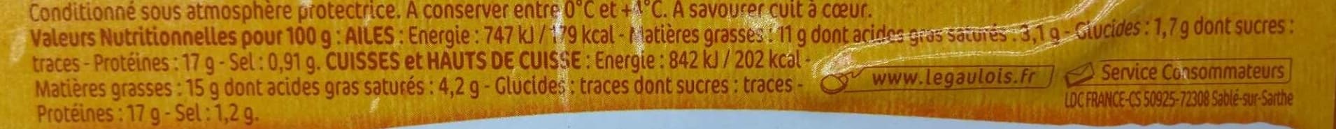 Le gaulois cuisses de poulet découpées au paprika packshot
