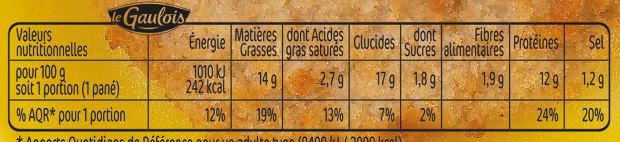 Le gaulois Panés de poulet x2 packshot