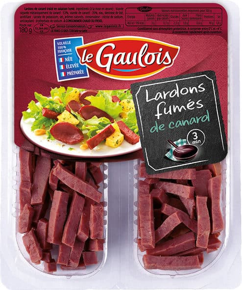 Le gaulois Lardons de canard fumés packshot