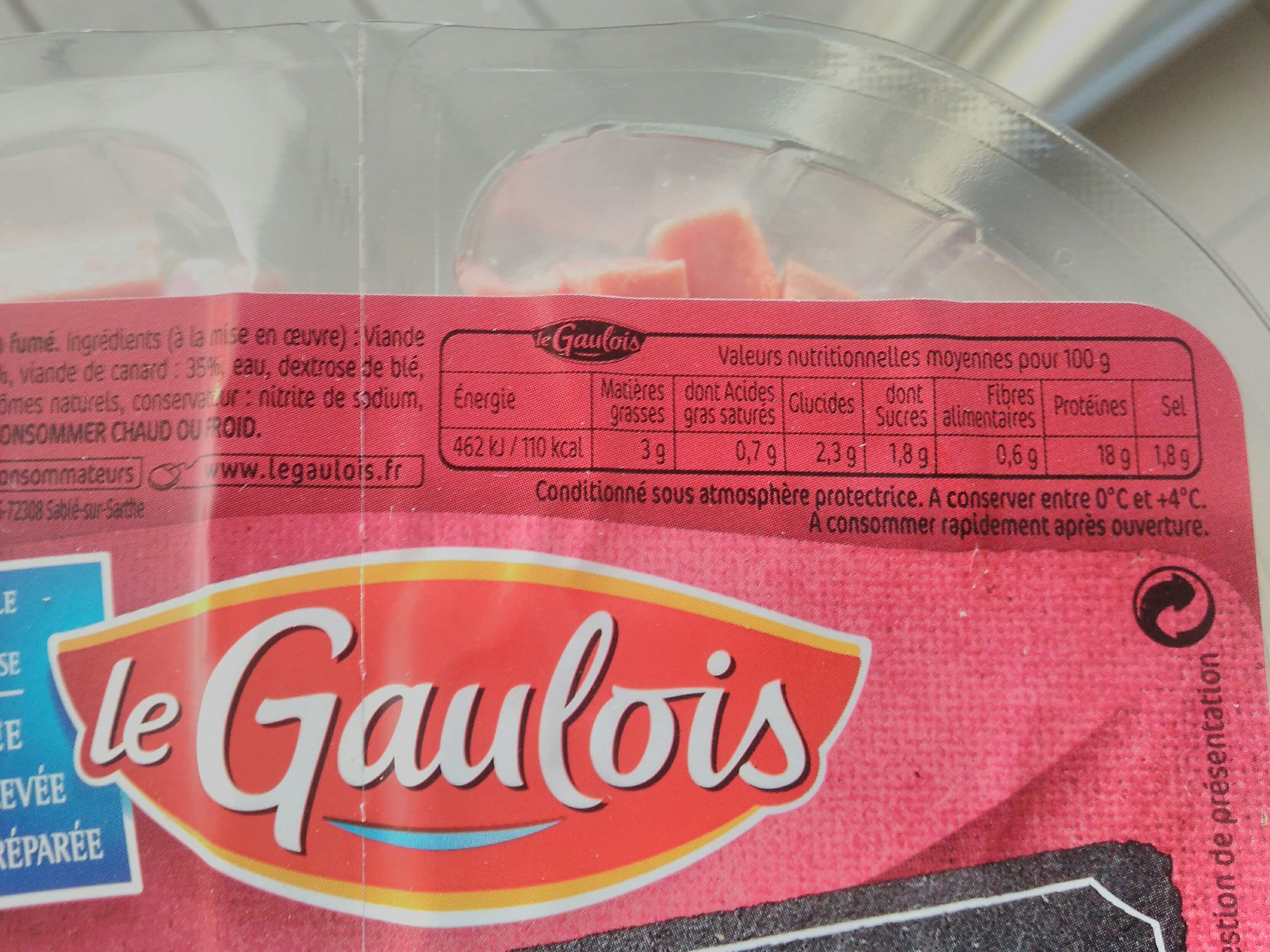 Le gaulois Lardons de canard fumés packshot