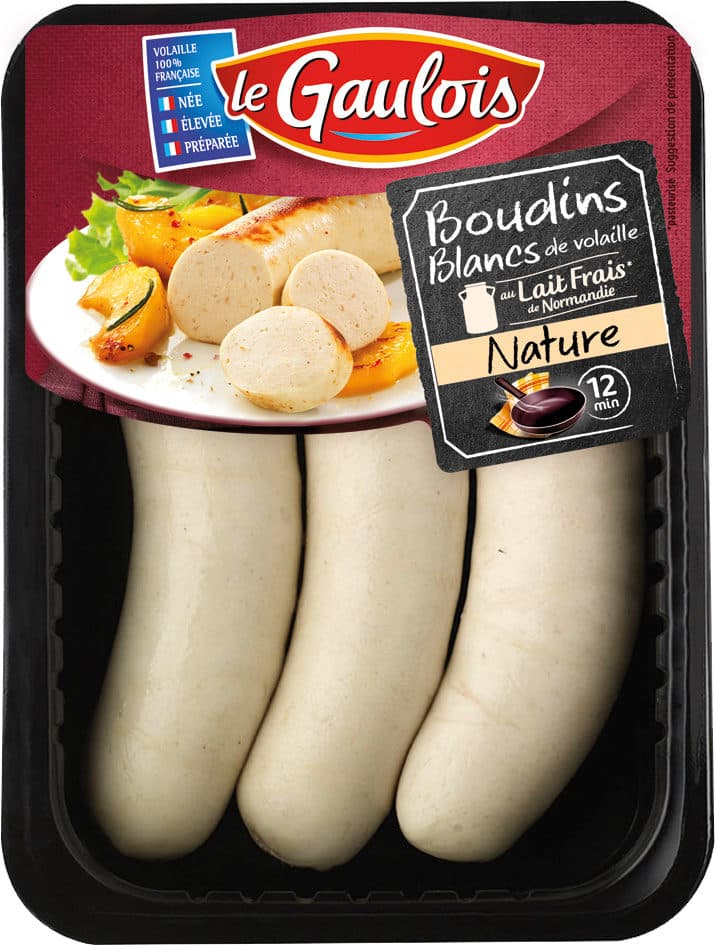 Le gaulois Boudins Blancs Nature x3 packshot