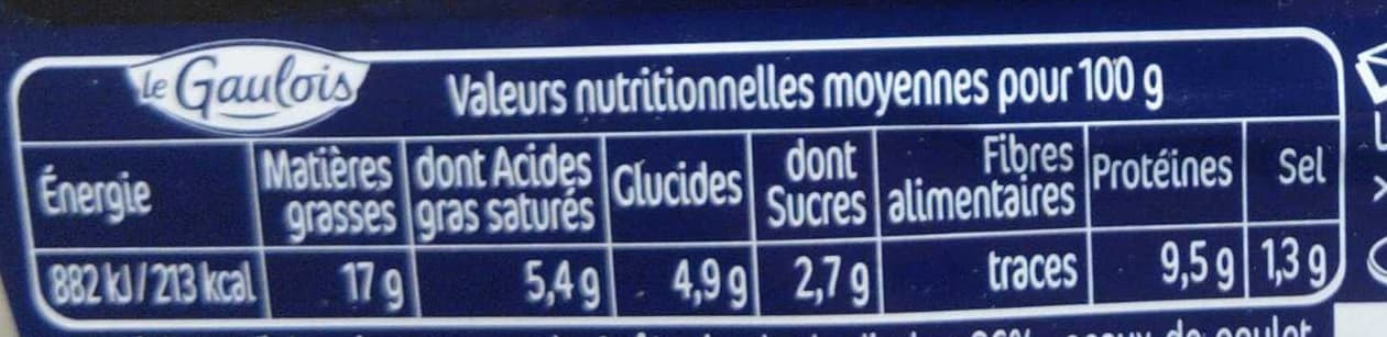 Le gaulois Boudins Blancs Nature x3 packshot