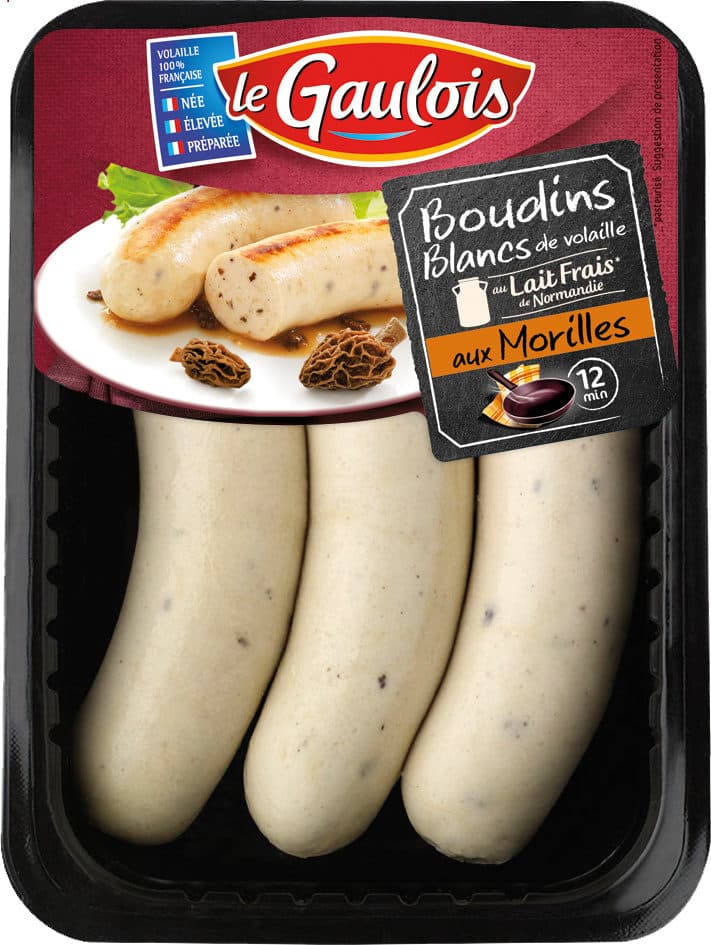 Le gaulois Boudins Blancs aux Morilles x 3 packshot