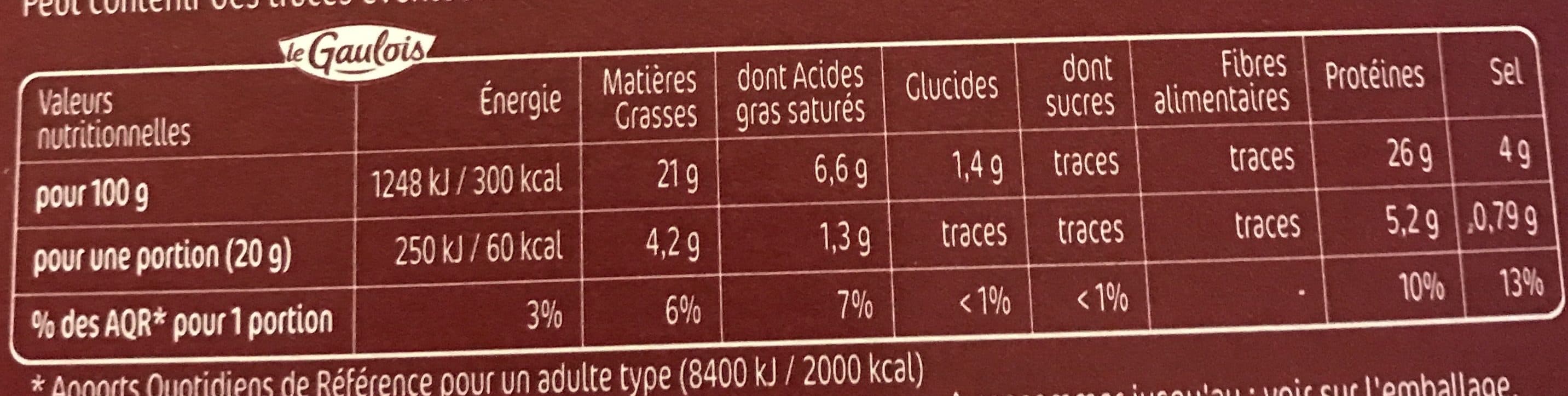 Le gaulois magret de canard séché s/skin packshot