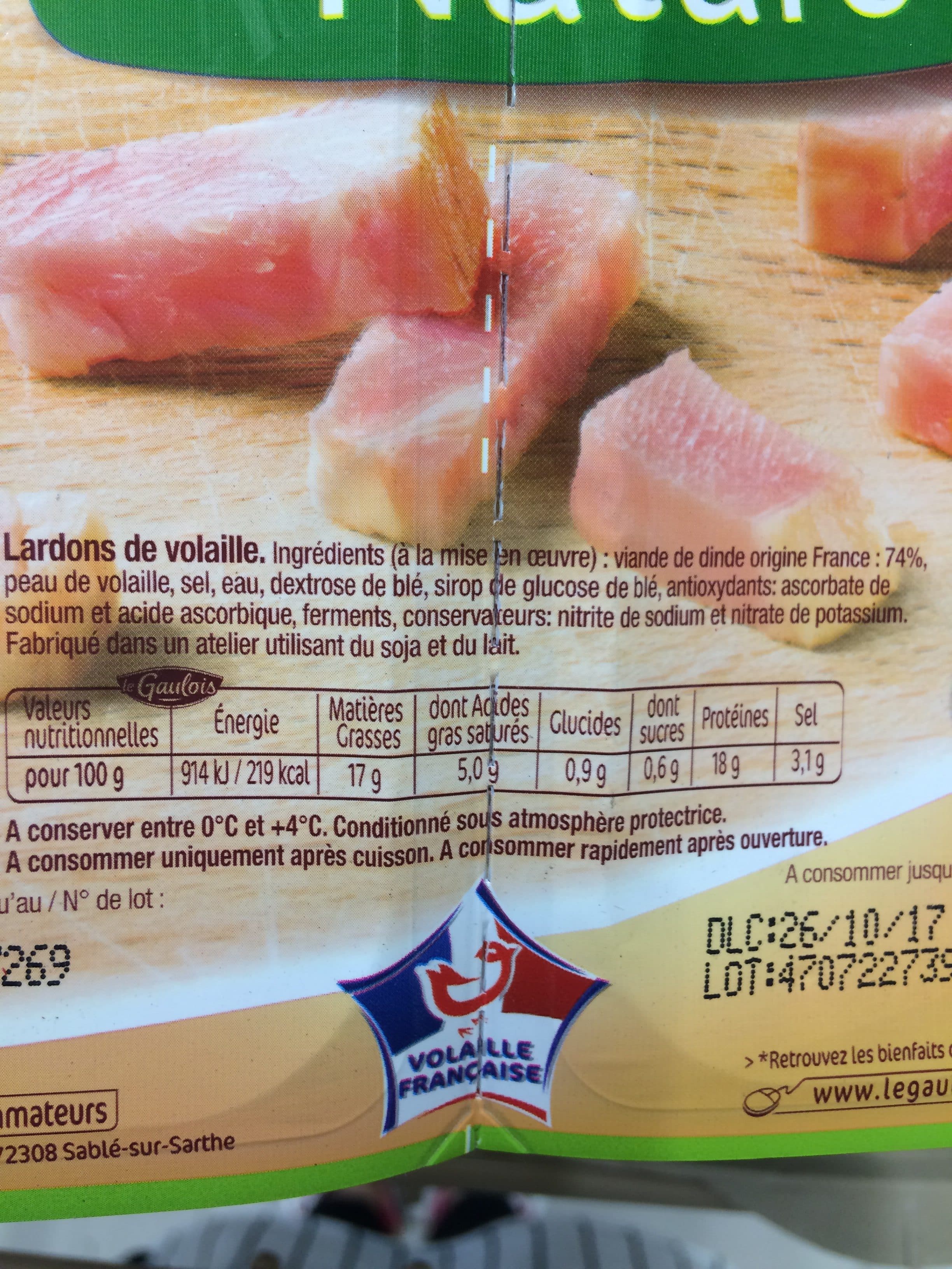 Le gaulois Lardons de volaille nature Le Gaulois packshot