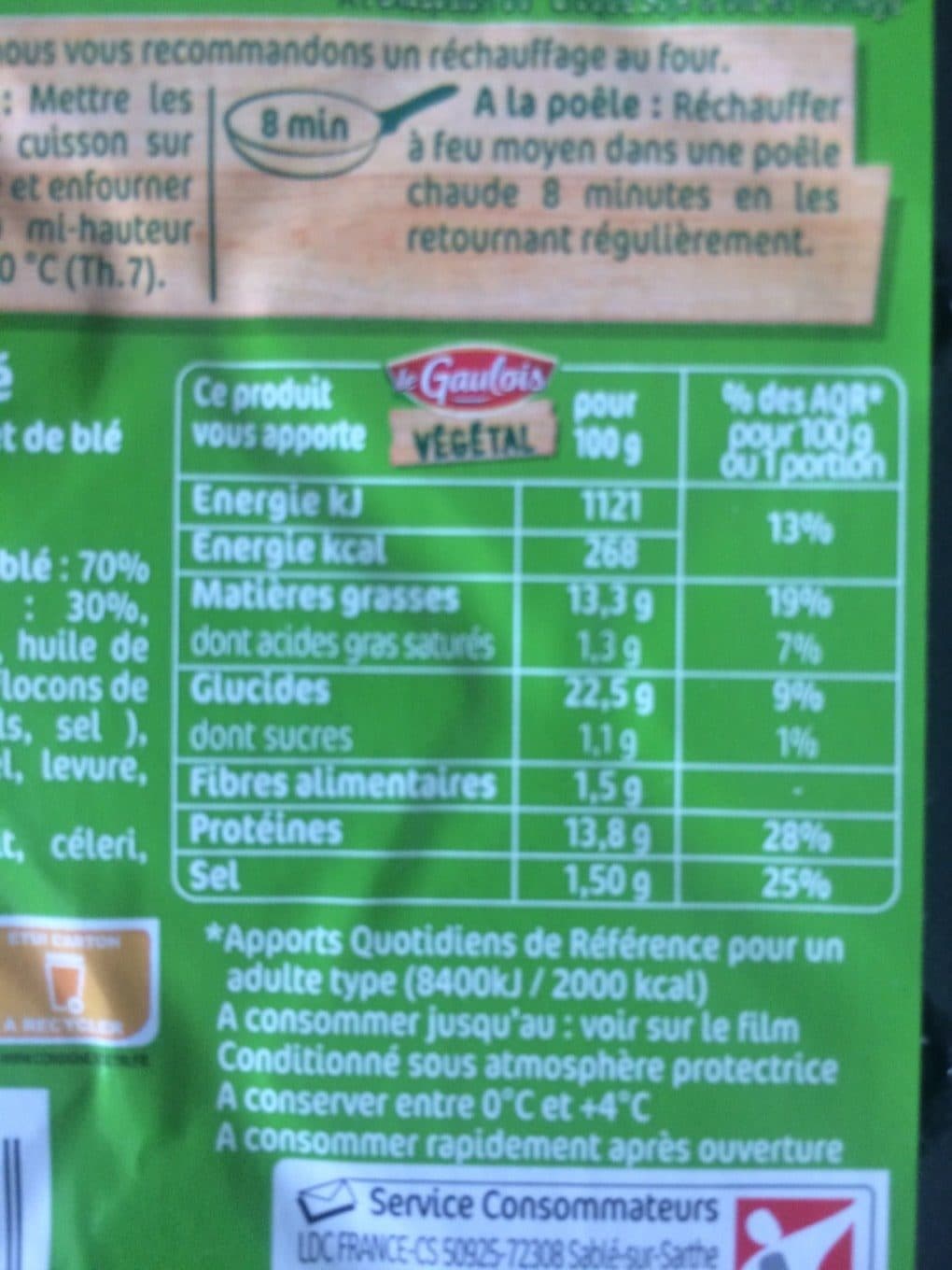 Le gaulois nuggets soja et blé le gaulois vegetal packshot