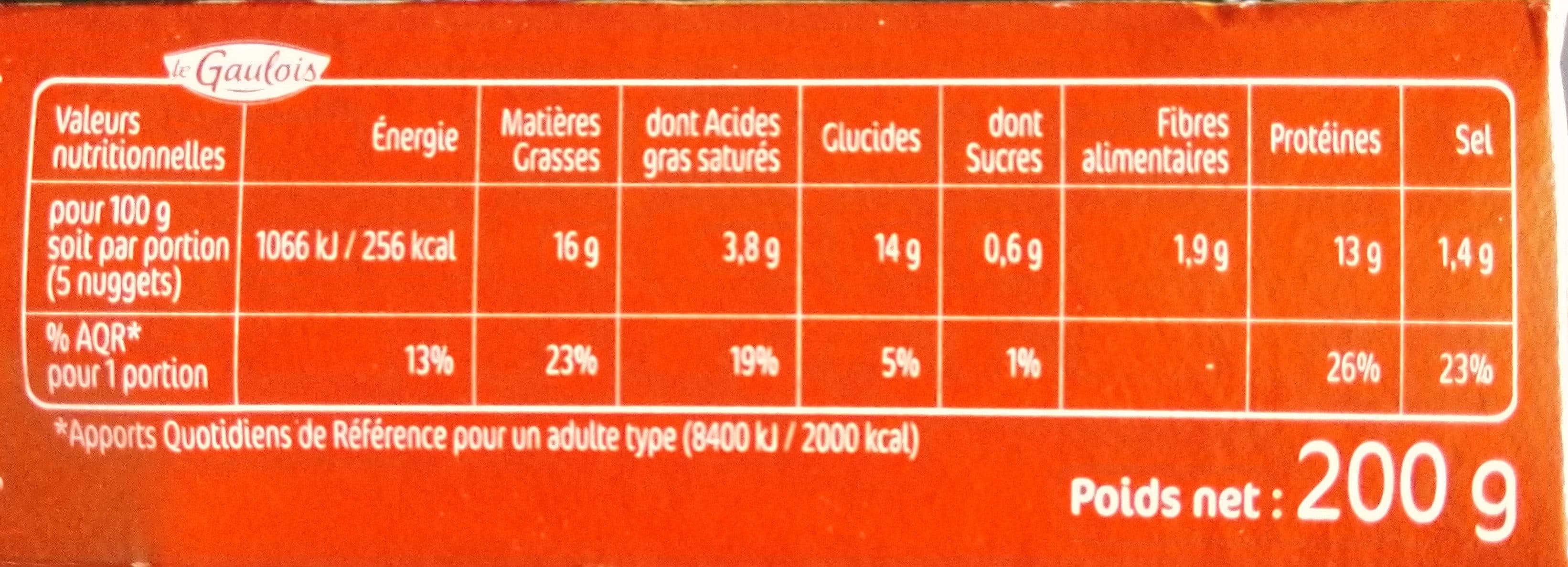 Le Gaulois London Nuggets cheddar et Oignons Croustillants packshot