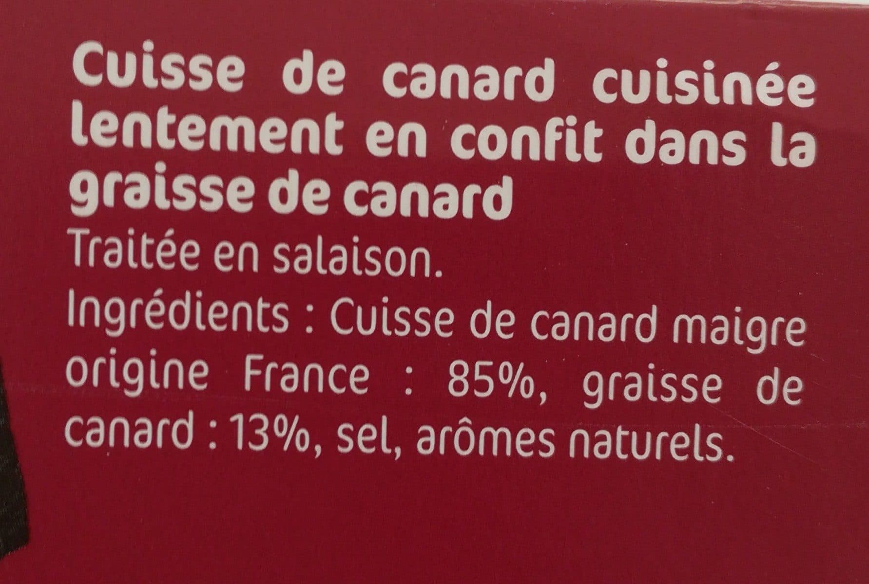 Le gaulois Cuisse de canard confite packshot
