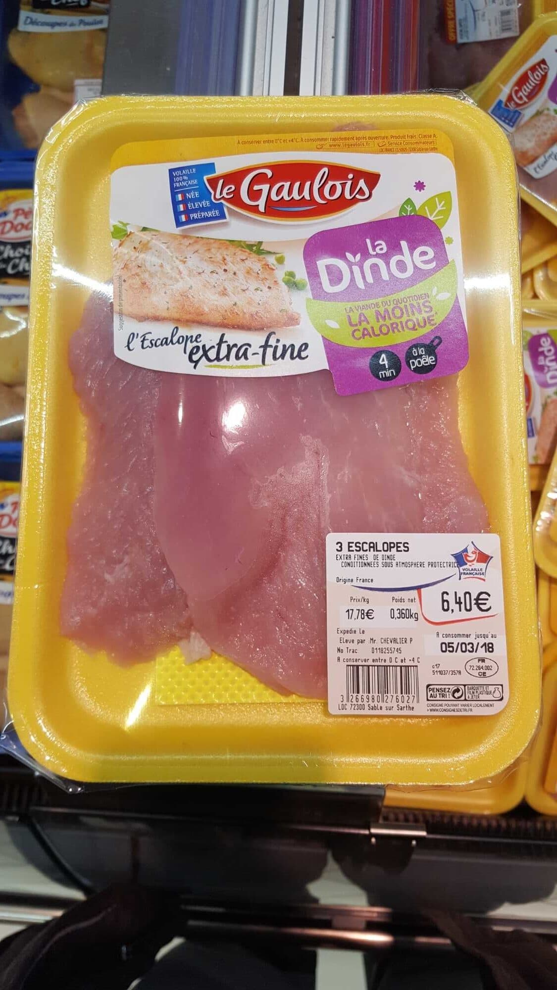 Le gaulois escalopes fines de dinde x2 s/at packshot