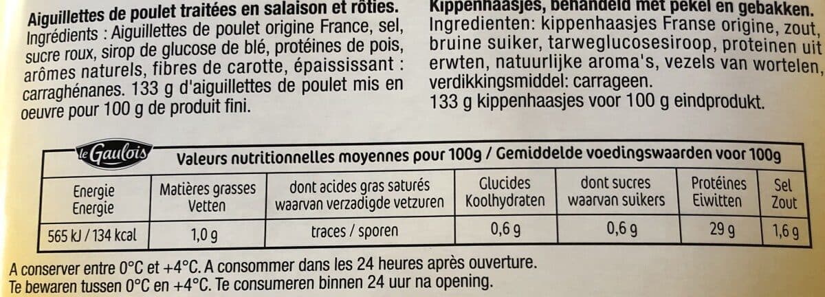 Le gaulois Tendres aiguillettes de poulet rôti packshot