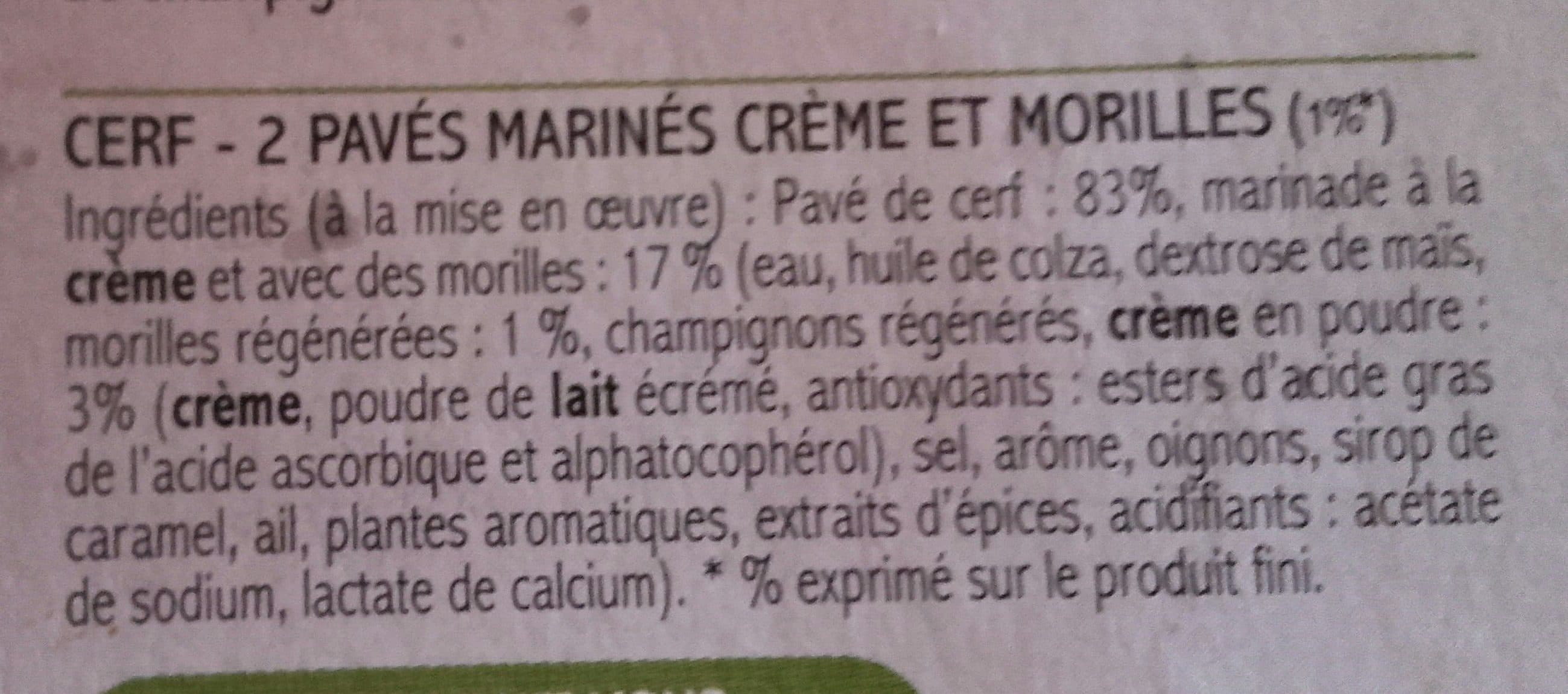 Saveurs Forestières Pave de cerf creme et morilles x2 packshot