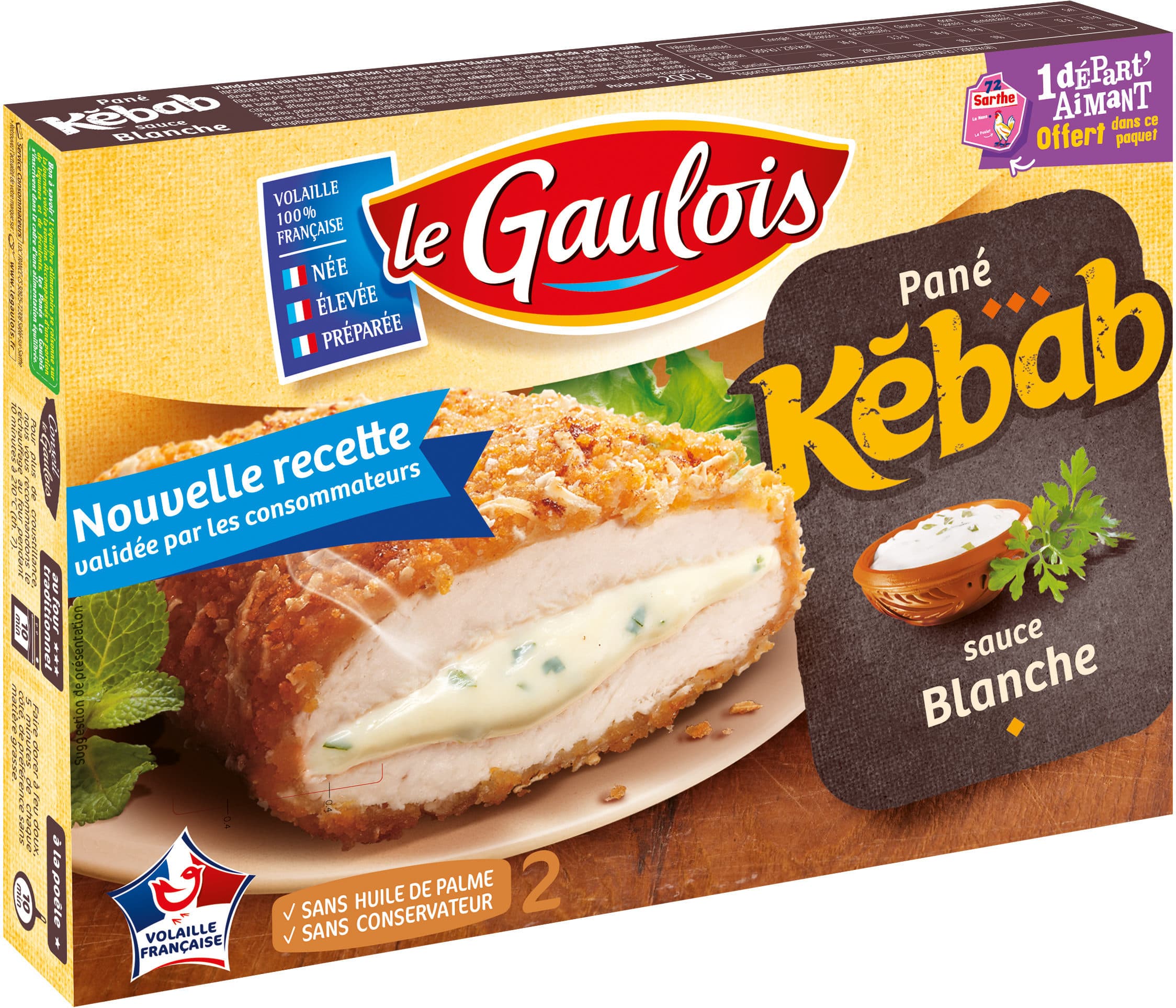 Le gaulois panés kebab x2 packshot