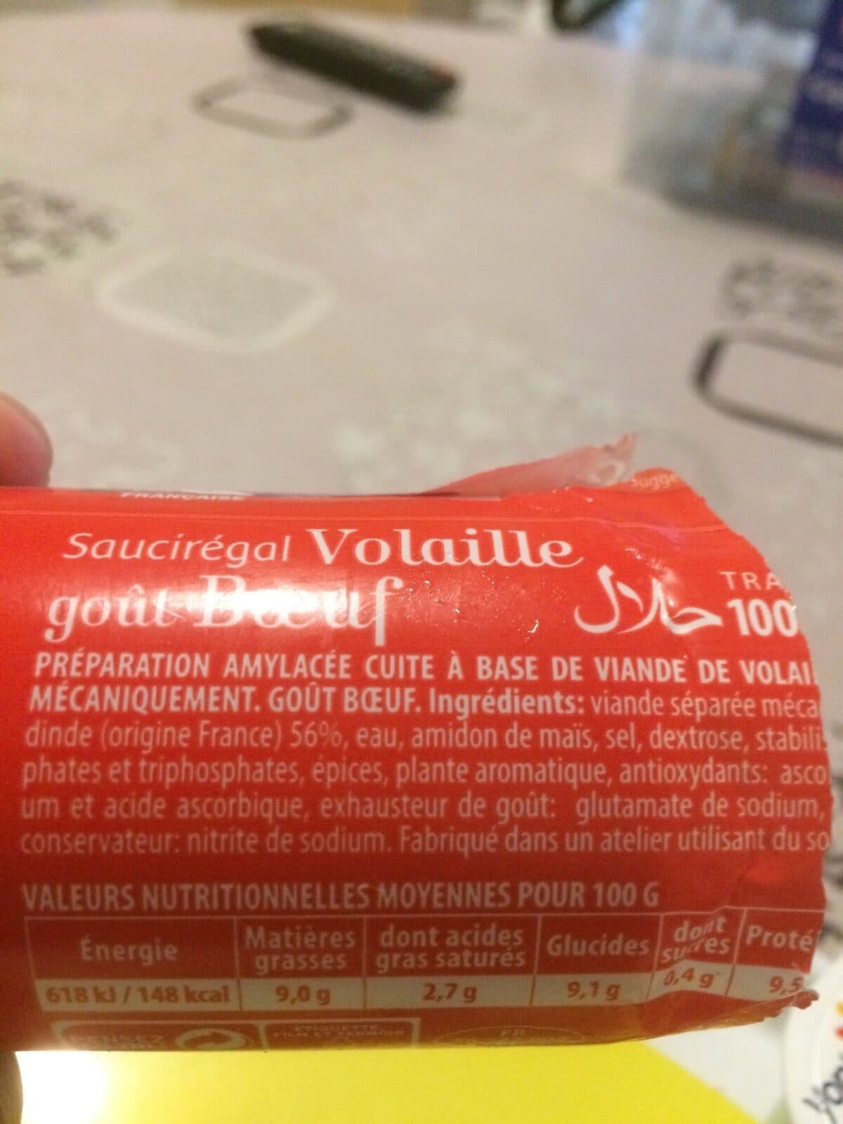 Réghalal Saucisson volaille boeuf nature Reghalal packshot