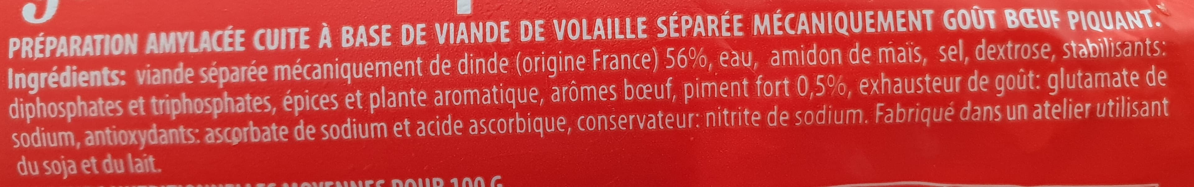 Reghalal Saucisse de volaille goût bœuf piquant Reghalal, 100% halal packshot