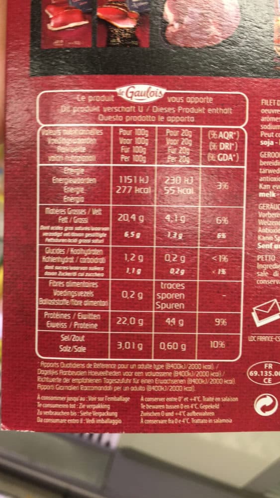 Le Gaulois Filet de canard fumé packshot