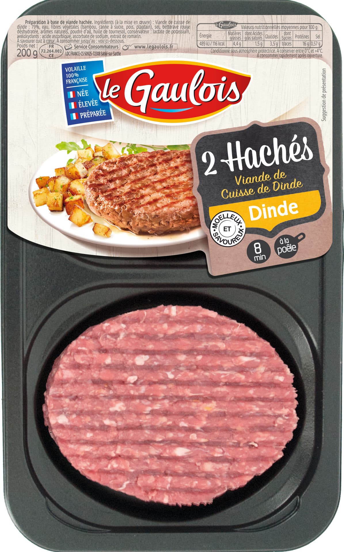 Le gaulois haché de dinde packshot