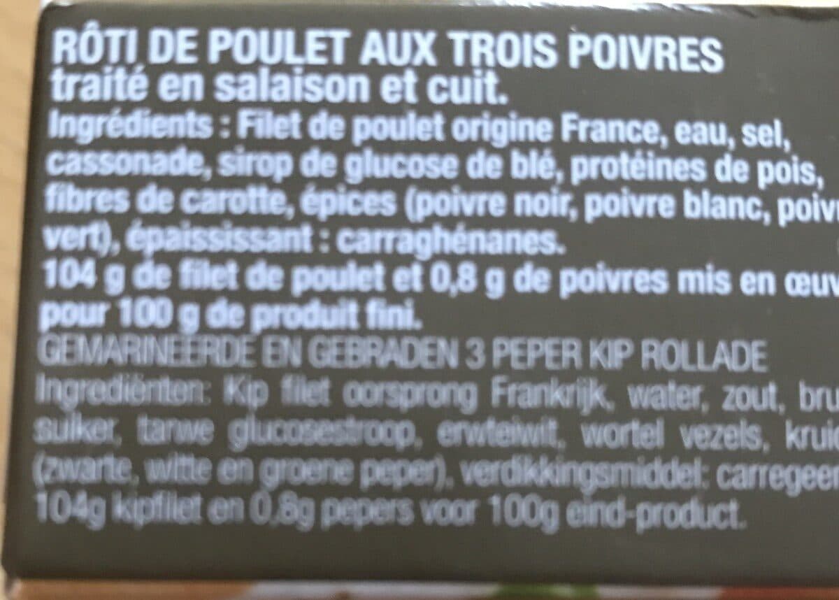 Le gaulois rôti de poulet aux trois poivres à partager packshot