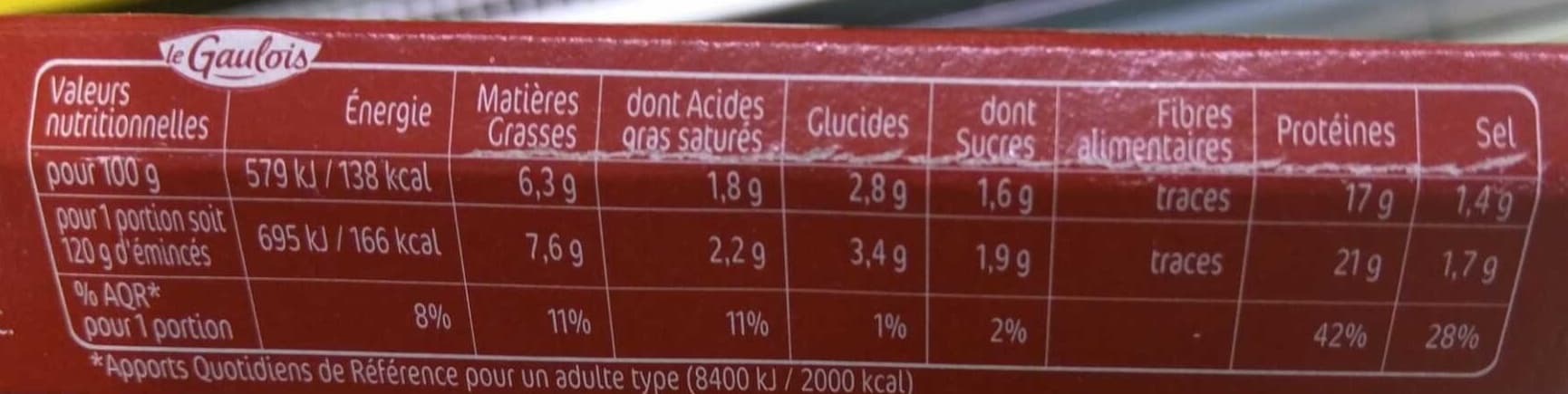 Le Gaulois Émincés de Poulet marinés Barbecue packshot