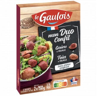 Le Gaulois Mon Duo Confit Gésiers de volaille + Foies de volaille packshot