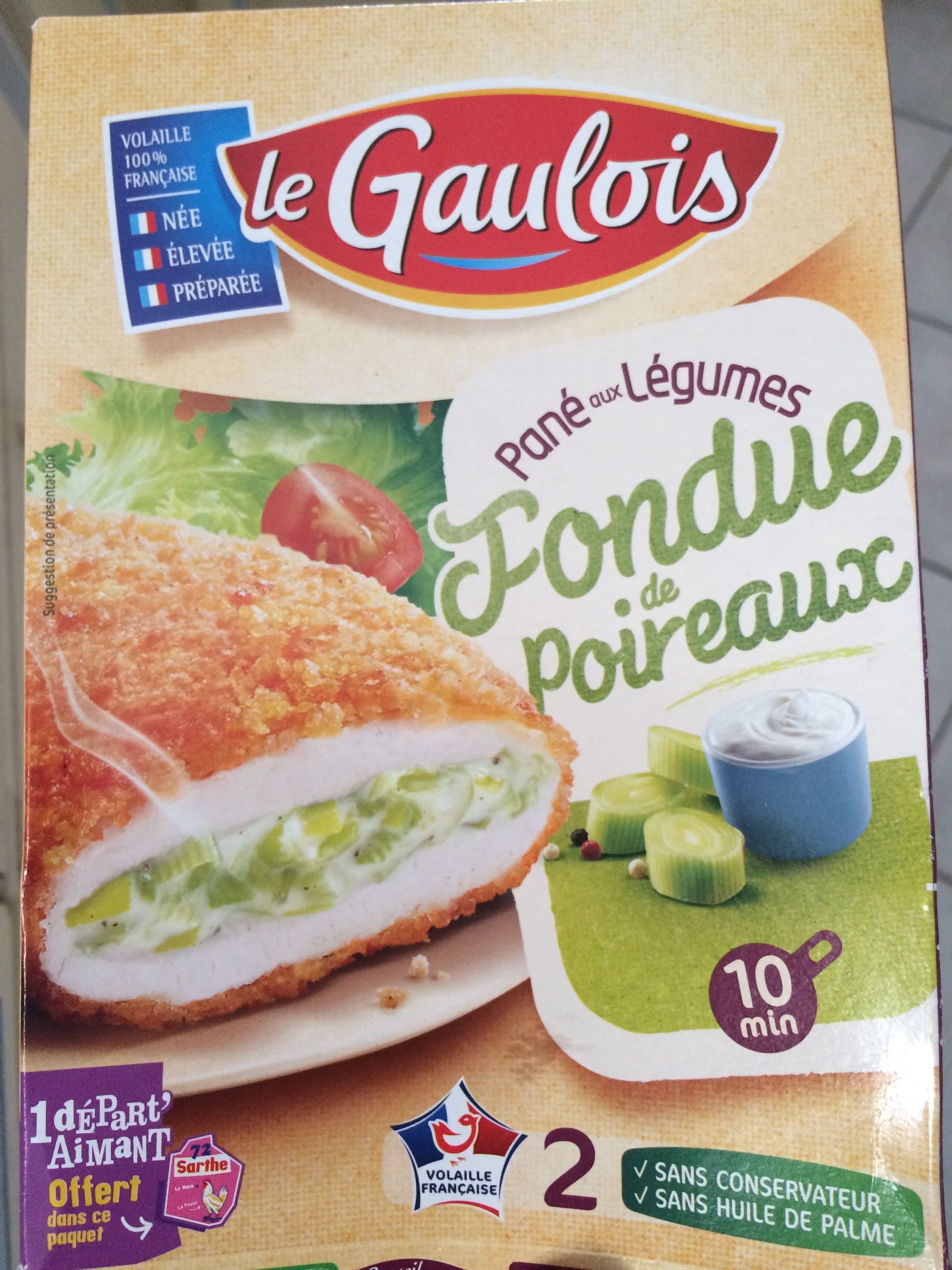Le gaulois panés fondue de poireaux x2 packshot