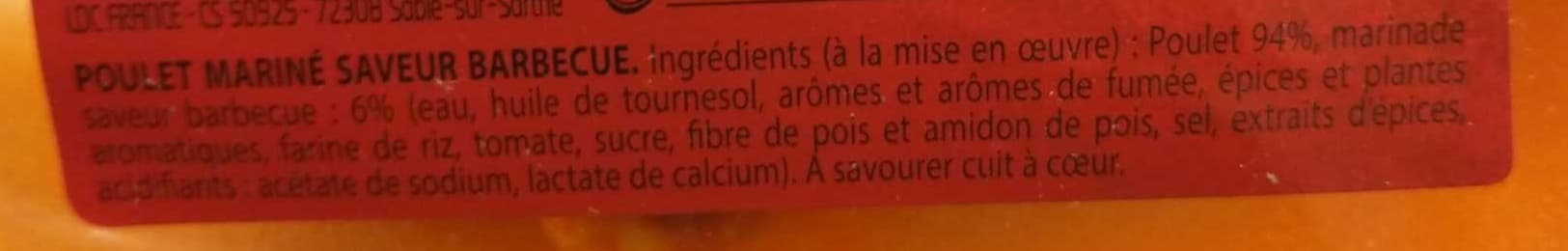 Le gaulois cuisses de poulet découpées saveur barbecue packshot