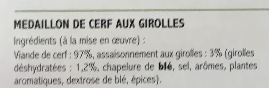 Saveurs Forestières 2 Médaillons de Cerf aux Girolles packshot