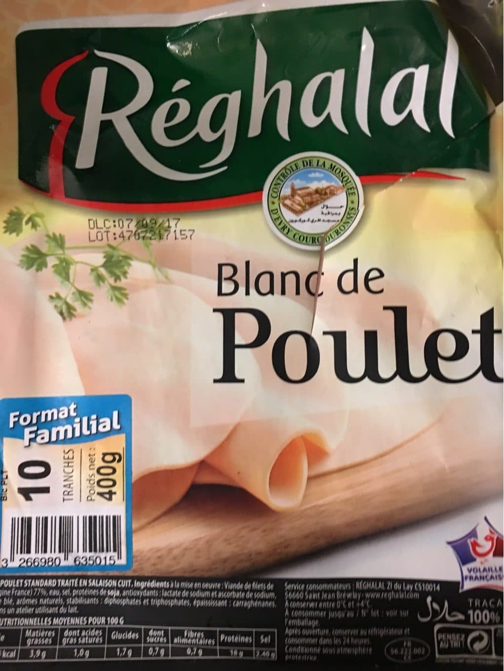 Réghalal Blanc de poulet packshot