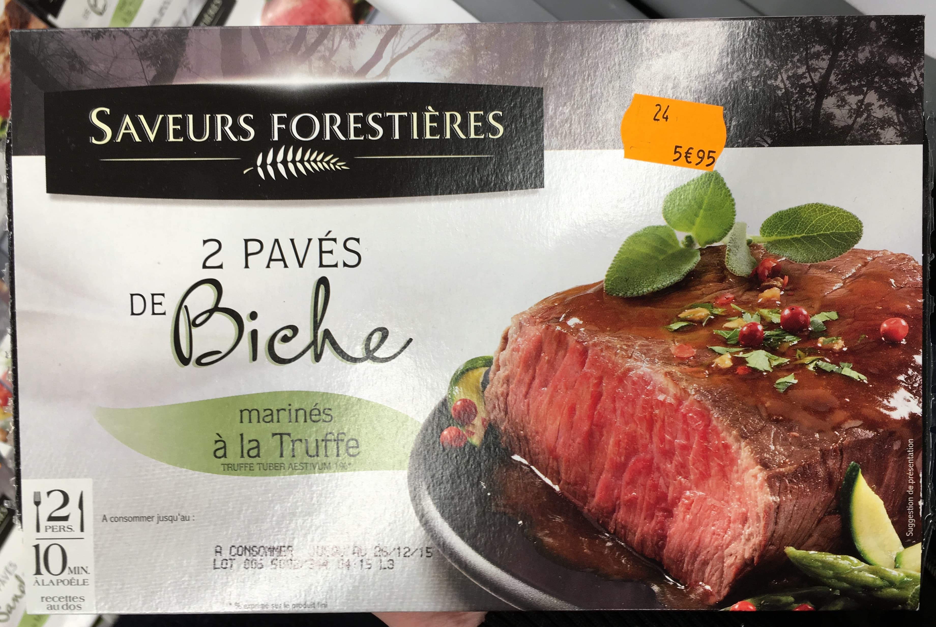 Saveurs Forestières Pavés de Biche marinés à la truffe packshot