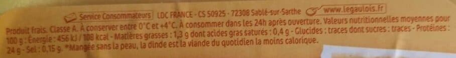 Le gaulois escalope de dinde x1 s/at packshot