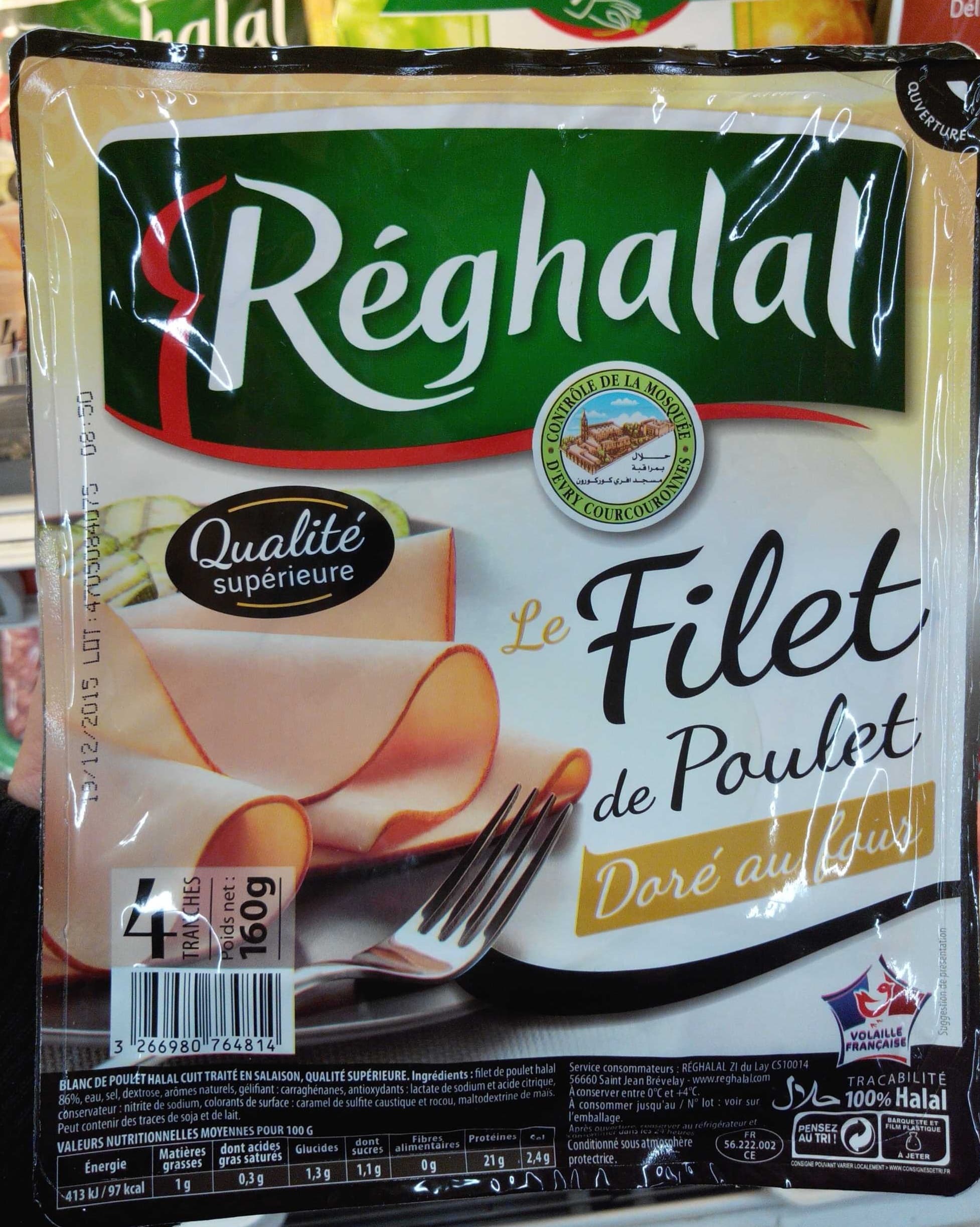 Réghalal Le Filet de Poulet doré au four packshot