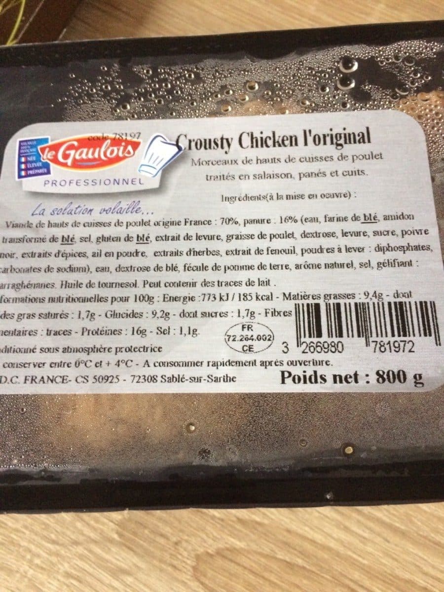 Le Gaulois Crousty chicken l'original packshot