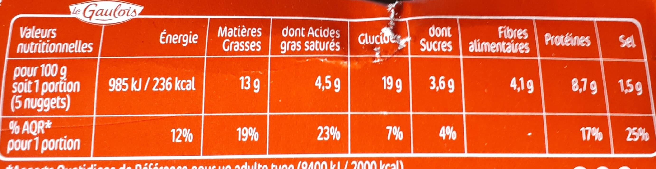 Le Gaulois Nuggets jambon de dinde fromage packshot