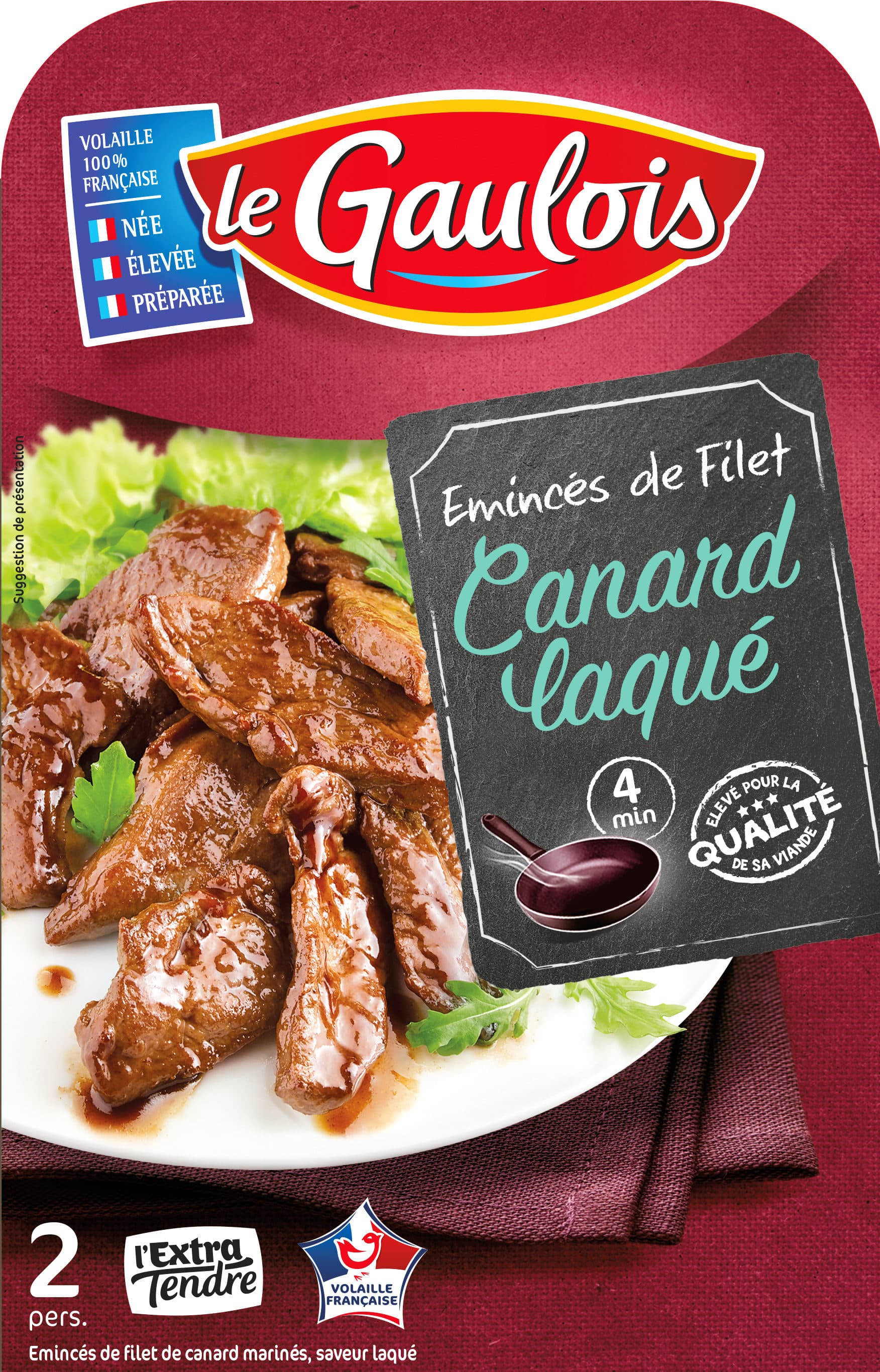 Le gaulois émincés de filet de canard laque packshot