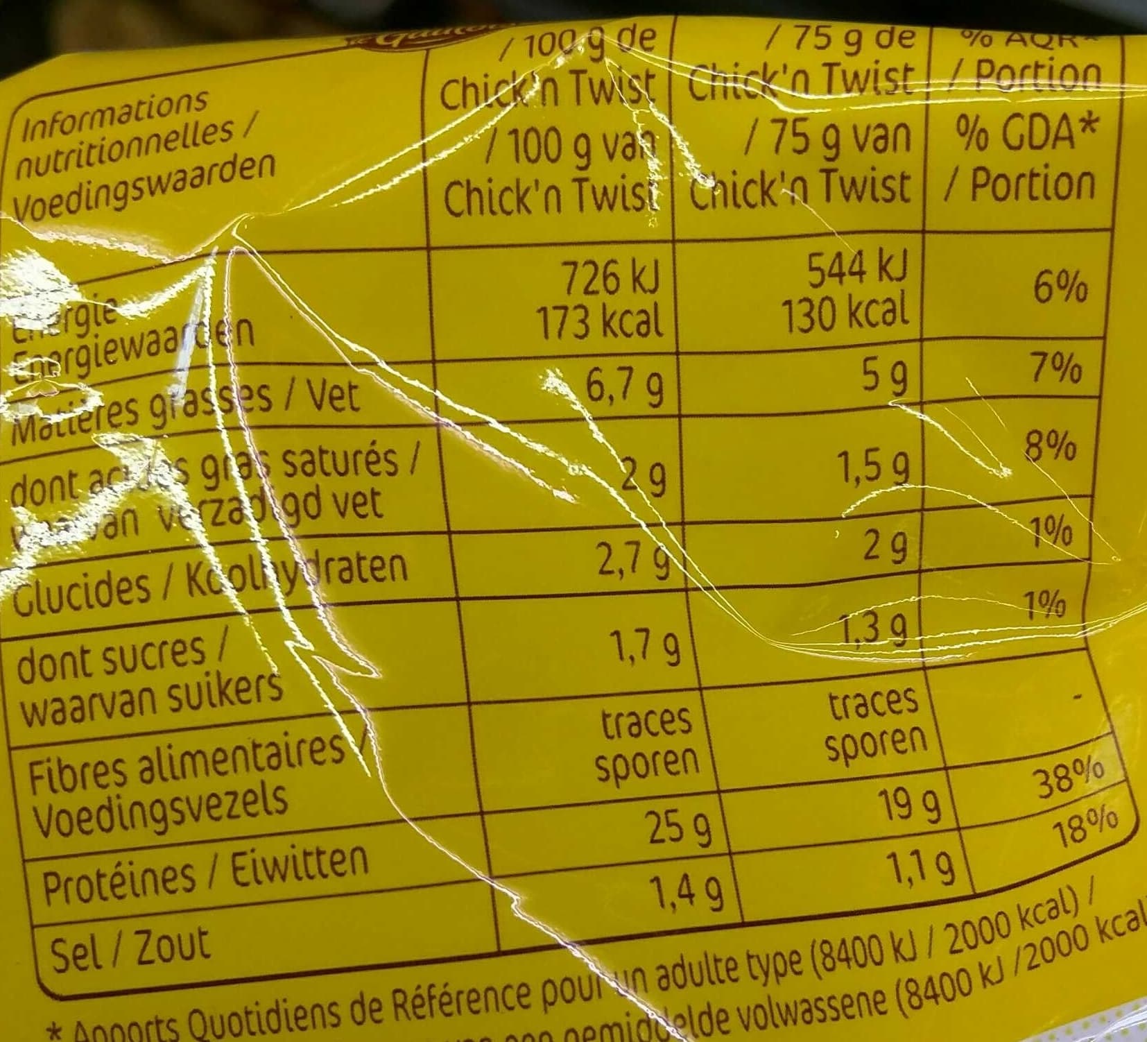 Le Gaulois Chick'n Twist packshot