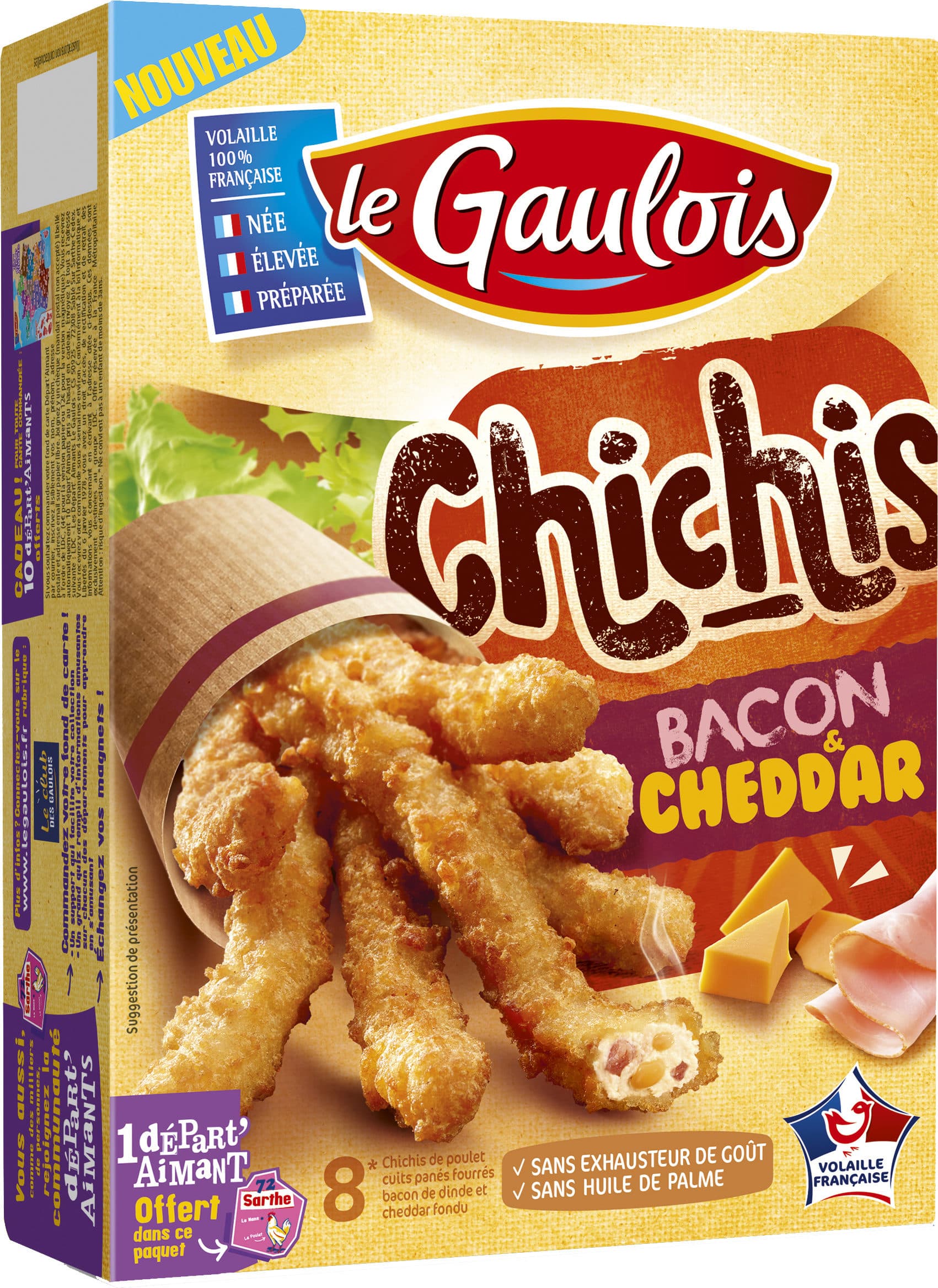 Le gaulois chichi de poulet bacon cheddar packshot