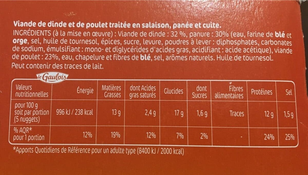 Le gaulois Nuggets packshot