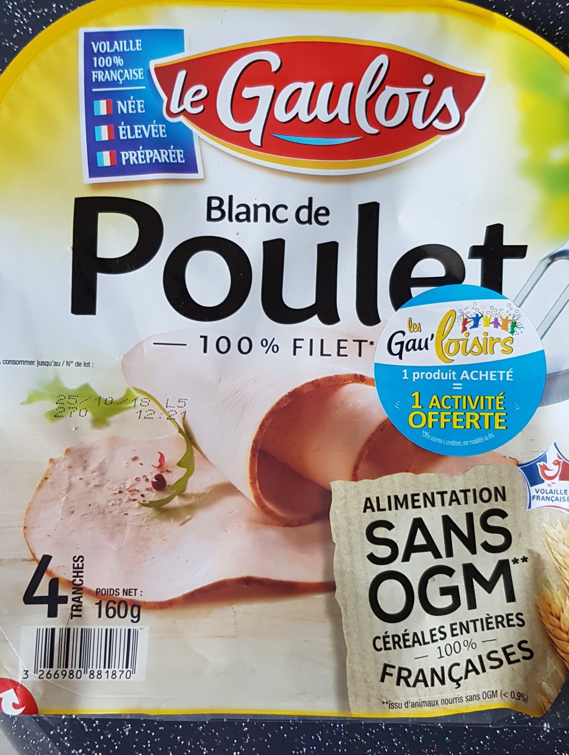 Le gaulois Blanc de poulet x4 packshot