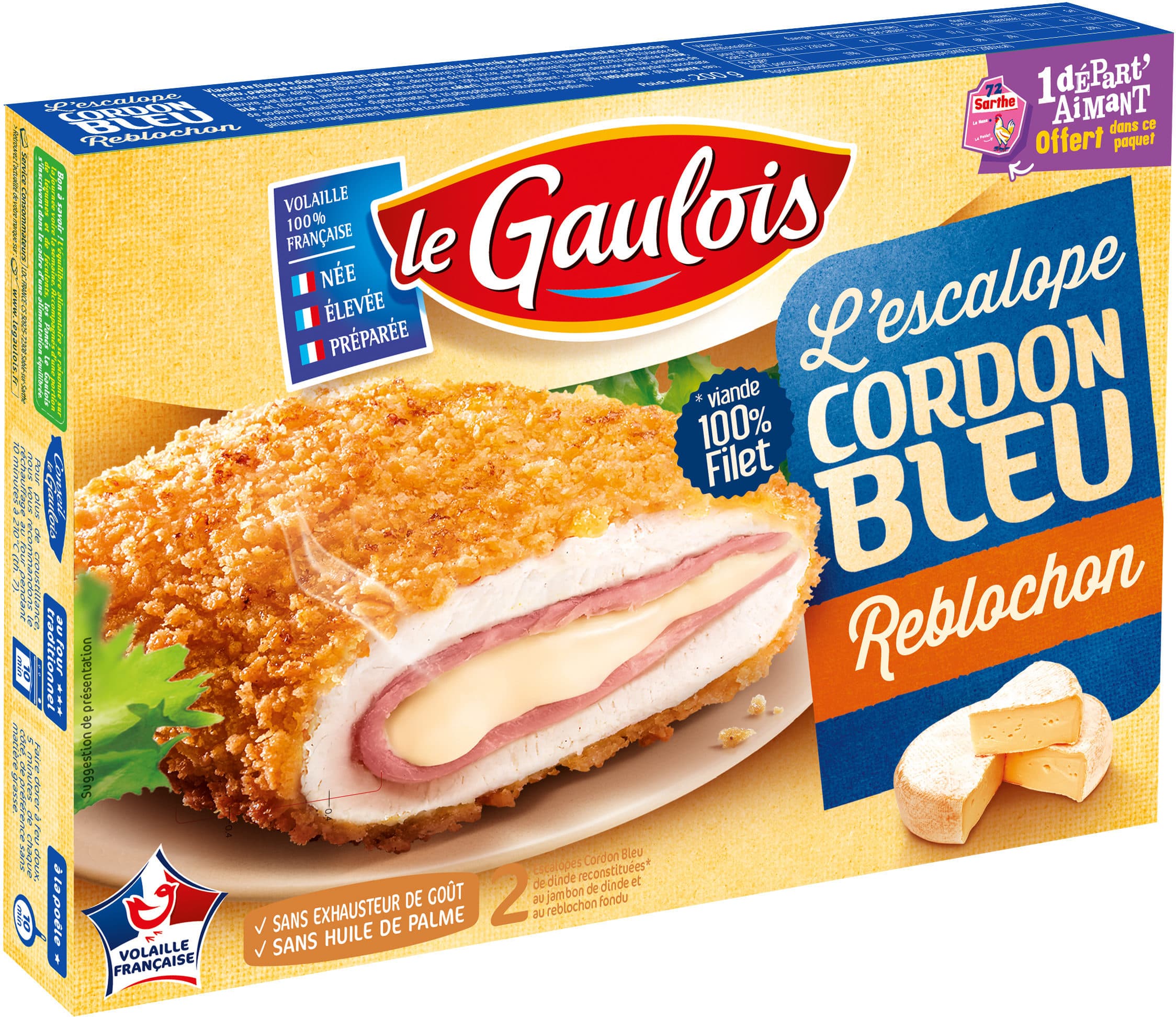 le Gaulois L'Escalope Cordon Bleu Reblochon packshot