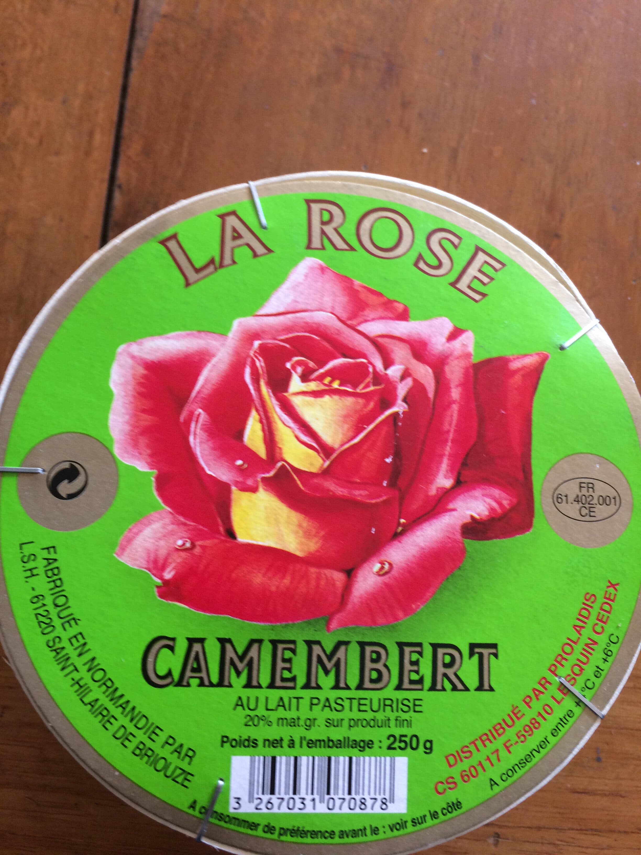 Open Food Facts Camenbert la rose packshot