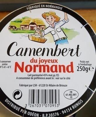 Lsh Camembert Du Joyeux Normand packshot